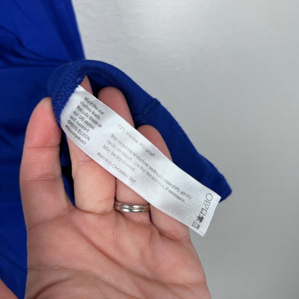 Eileen FIsher Women's Sleeveless V‎ Neck Dress Blue Sz PS - Picture 5 of 6